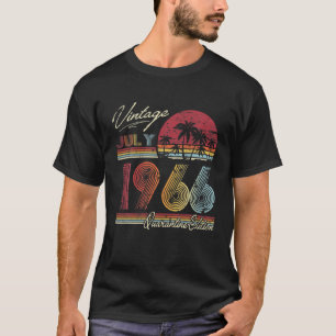 T-shirt Vintage 55E Anniversaire Juillet 1966 55 Année Qua