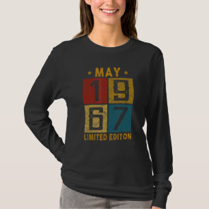 T-shirt Vintage 55ème Anniversaire Mai 1967 Né En 1967 55