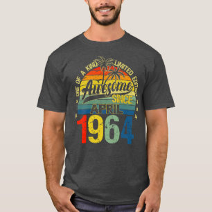 T-shirt Vintage 58 Ans Avril 1964 Décorations 58ème B