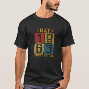 T-shirt Vintage 59E Anniversaire Mai 1963 Né En 1963 59 An