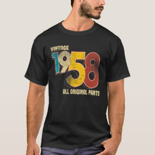 T-shirt Vintage 65 Décorations d'anniversaire Hommes 65e A