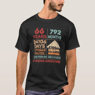 T-shirt Vintage 66E Anniversaire 66 Ans Être Impressionnan