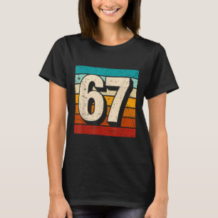 T-shirt Vintage 67 Mème Rétro Six Sept Numéro Drôle 6 7 M