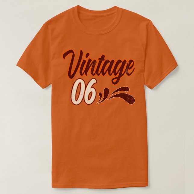 T-shirt Vintage 6 Anniversaire (Design devant)