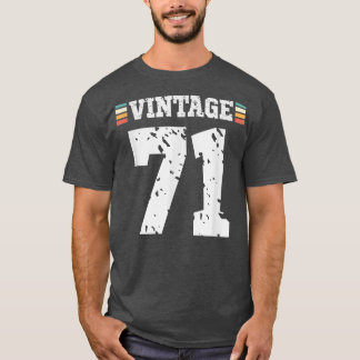 T-shirt Vintage 71 ans Joyeux 71e anniversaire Sports amus