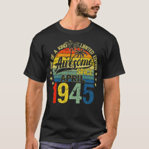 T-shirt Vintage 77 Ans Avril 1945 Décorations 77e B