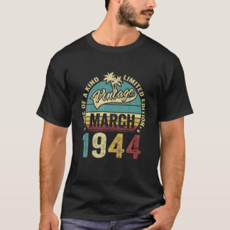 T-shirt Vintage 78 Ans Mars 1944 Décorations 78E B