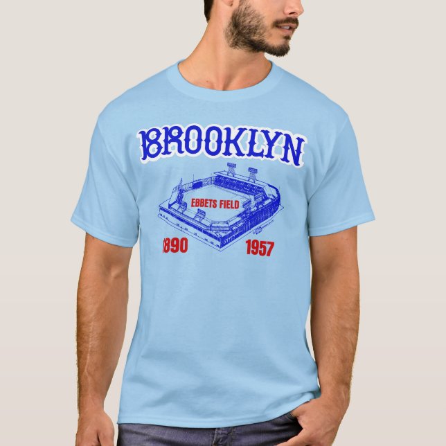 T-shirt Vintage 80s Ebbets Field Brooklyn (Devant)