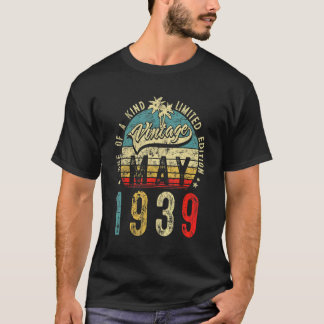 T-shirt Vintage 83 Ans Mai 1939 Décorations 83ème Bir