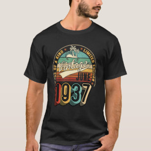 T-shirt Vintage 85 Ans Juin 1937 Décorations 85e Bi