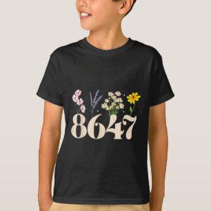 T-shirt Vintage 86 47 Président Fleur anti-Trump