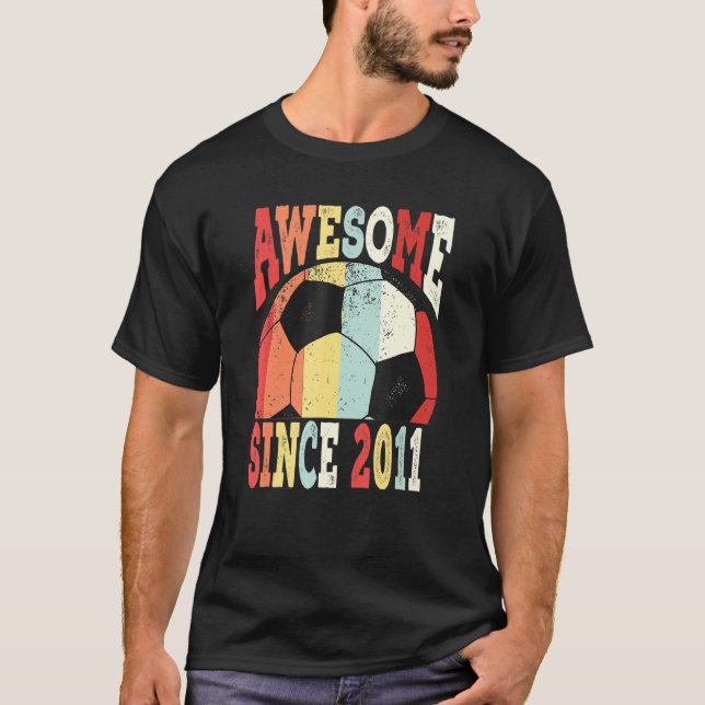 T-shirt Vintage 8e anniversaire Football stupéfiant depuis (Devant)