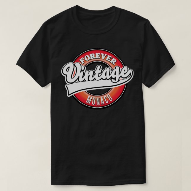 T-shirt vintage à jamais Monaco (Design devant)