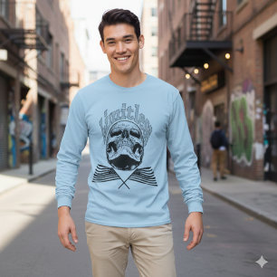 T-Shirt vintage à manches longues Skull Limitless
