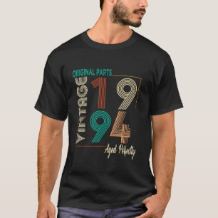 T-shirt Vintage Âgé Parfaitement 30 Ans Né En 1994 30t