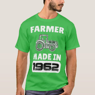 T-shirt Vintage Agriculteur Né En 1962 61 Ans Pères D