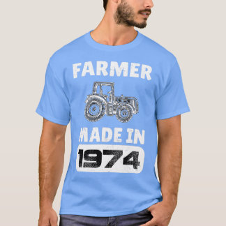 T-shirt Vintage Agriculteur Né En 1974 49 Ans Pères D
