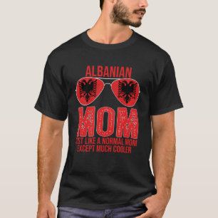 T-shirt Vintage Albanaise Albanie Drapeau Fête des Mères S