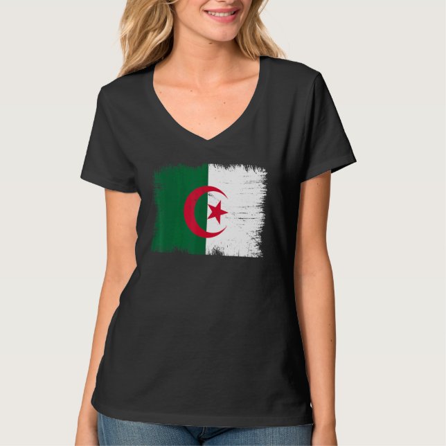 T-shirt Vintage Algeria Flag Algerian Independence Day (Devant)