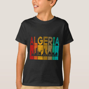 T-shirt Vintage Algérie J'aime Algérie Carte Algérie Footb
