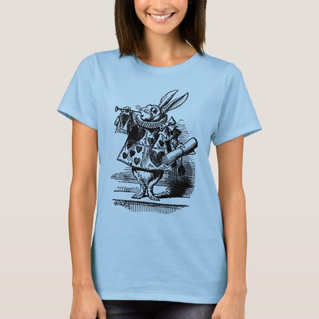 T-shirt Vintage Alice au pays des merveilles Lapin blanc c (Devant)