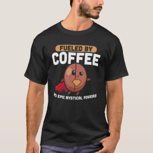 T-shirt Vintage Alimenté Par Le Café Et Les Puissances Mys