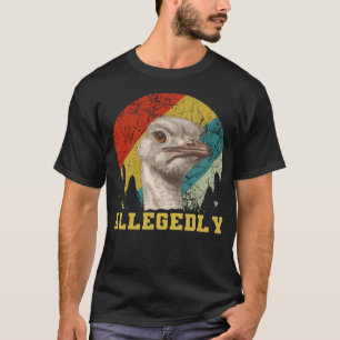 T-shirt Vintage Allégué amant d'Ostrich drôle