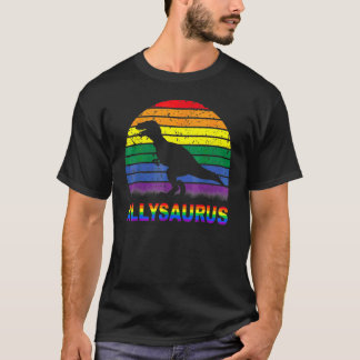 T-shirt Vintage Allysaurus Rex Dinosaur Lgbt Gay pride Mon