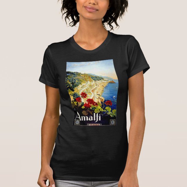 T-shirt Vintage Amalfi Italie Europe Travel (Devant)