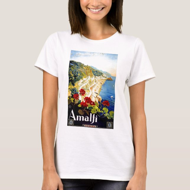 T-shirt Vintage Amalfi Italie Europe Travel (Devant)
