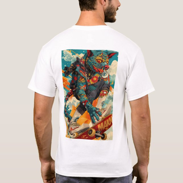 T-shirt vintage américain de conception de tatouag (Dos)