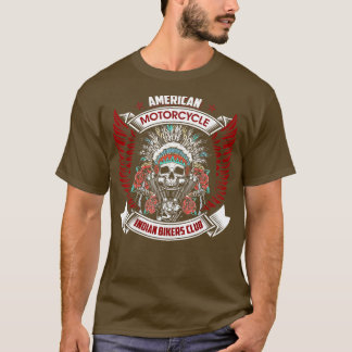 T-shirt Vintage Américain Motorcycle Indien Pour Vieux Vél