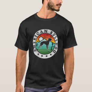 T-shirt Vintage American Bulldog Retro Chien Maman Papa