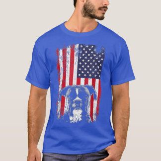 T-shirt Vintage American Flag Boer American Bull Dog Maman