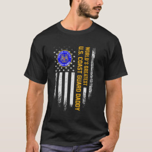 T-shirt Vintage American Flag World S Greatest US Coast Gu