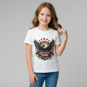T-Shirt Vintage Amérique 250 Aigle chauve 1776-2026 Patrio