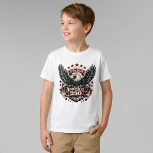 T-shirt Vintage Amérique 250 Aigle chauve 1776-2026 Patrio