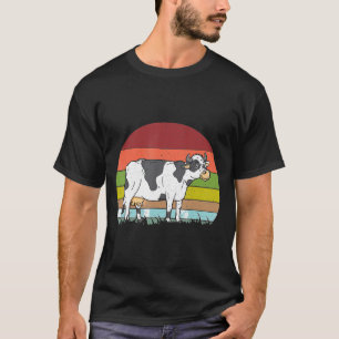 T-shirt Vintage Amoureux des animaux de vache laitière Zoo