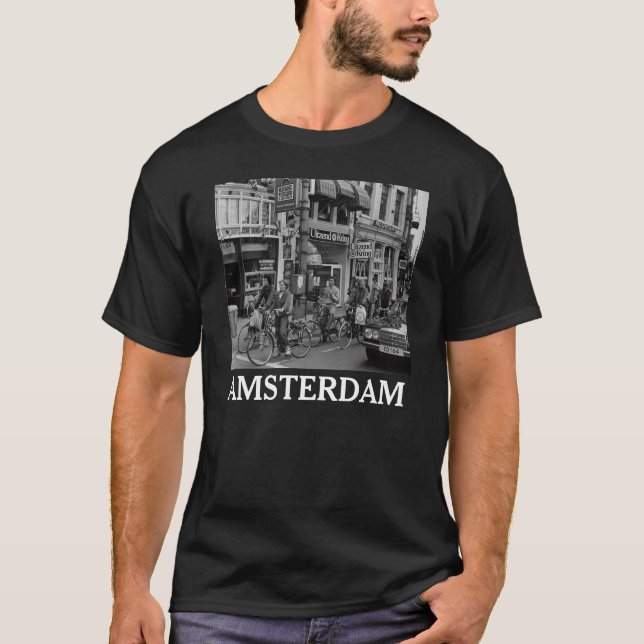 T-shirt Vintage Amsterdam Holland Bikers (Devant)