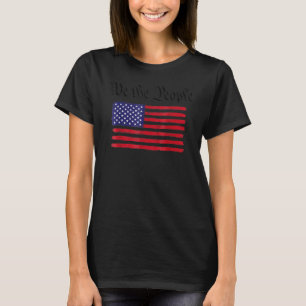 T-shirt Vintage Ancien Drapeau Américain Patriotique 1776