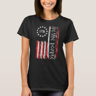 T-shirt Vintage Ancien Drapeau Américain Patriotique 1776