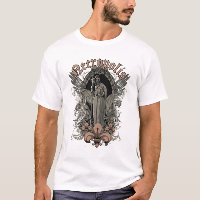 T-Shirt Vintage Ange Gothique Nécropole (Devant)