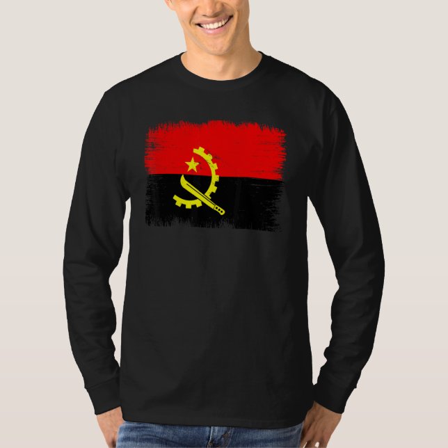 T-shirt Vintage Angola Flag Angolan Independence Day (Devant)