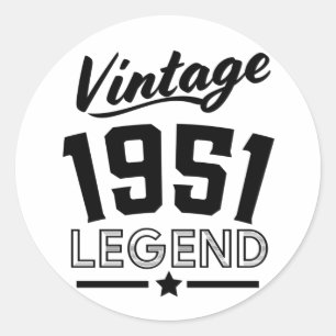 T-Shirt Vintage Années 50 Autocollant Rond Classiq