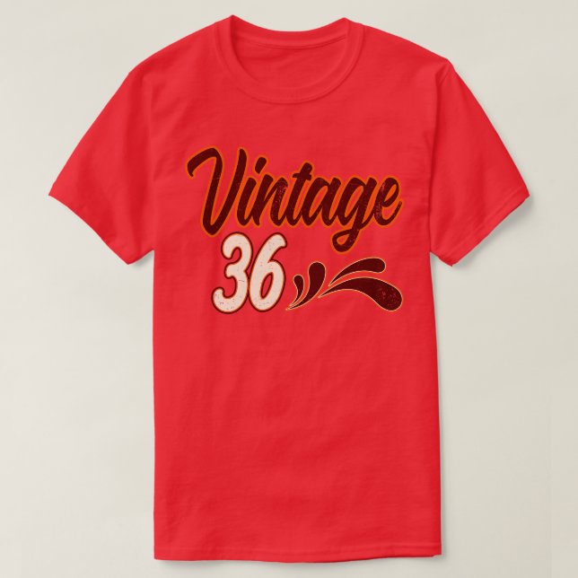T-shirt Vintage Anniversaire De 36 Ans (Design devant)