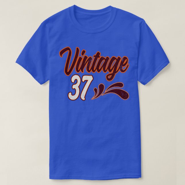 T-shirt Vintage Anniversaire De 37 Ans (Design devant)