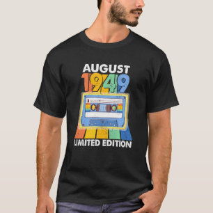 T-shirt Vintage août 1949 72e anniversaire Funny Retro Cas