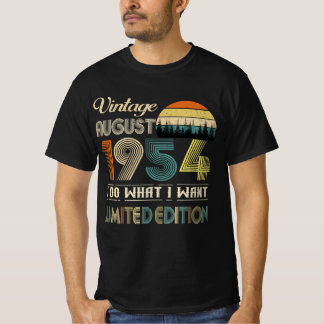 T-shirt vintage août 1954 - Anniversaire de style