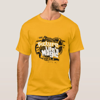 T-shirt vintage, appareil photo rétro en couleur j