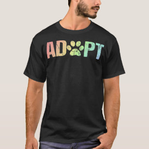 T-shirt Vintage Arc-En-Ciel Adopter Un Mois De Secourt De